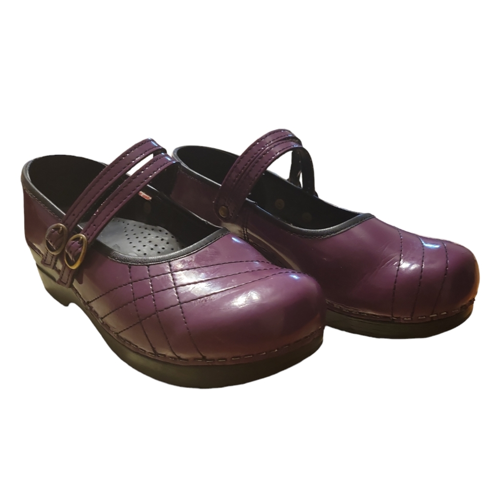 Sanitas Original Danish Clog Purple patent leather Mary Jane EU 40 US 9.5